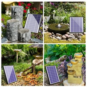 AISITIN 6.5W Solar Springbrunnen Eingebaute1500 mAh Batterie für Garten,Teich - Bild 1 von 10