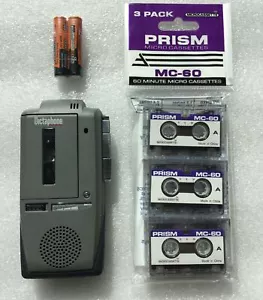 Dictaphone 3225 Portable Handheld Microcassette Voice Recorder. 90 Days Warranty - Picture 1 of 4