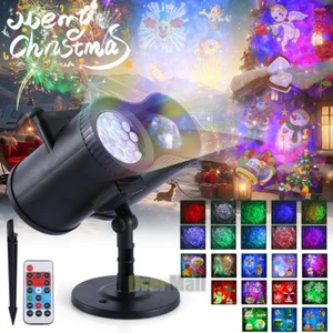 3D Wave + 12 Pattern Christmas Slide Laser Projector Light Xmas Show Party Decor - Picture 1 of 28