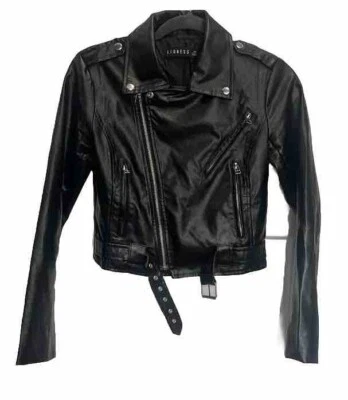 Chaqueta de moto Lioness Moto para mujer talla XS negra chaqueta de imitación de cuero Foto 1 de 4
