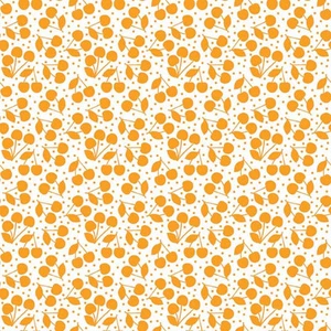 Lazy Day Cherries Orange by Lori Whitlock for Riley Blake, 1/2 yd cotton fabric - Picture 1 of 2