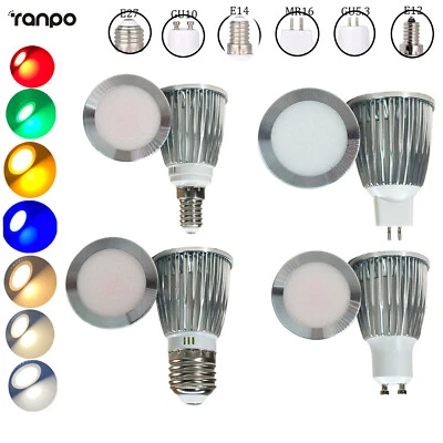 GU10 E27 E14 MR16 GU5.3 6W 9W 12W LED Spotlights COB Bulb Colorful White Lamp RL - Image 1 of 4