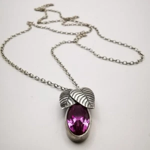 Ciondolo Donna Vintage Argento Sterling 916 Stella, Catena 875 Stella, Gioielli, Rubino - Foto 1 di 8