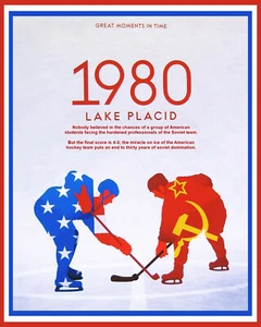 1980 USA Miracle On Ice Poster - 8"x10" Color Photo - Picture 1 of 1