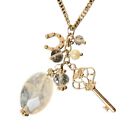 Elegant Gold Tone Charm Necklace With A Touch Of Glamour For Any Occasion