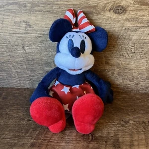 Peluche Disney Store Minnie Mouse stelle e strisce 7" peluche patriottico - Foto 1 di 7