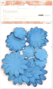 Paper Flowers, Blue, 60/pk, mixed sizes, scrapbook -Kaisercraft 616 - Picture 1 of 1