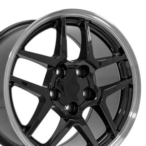17" Black Wheels Fits C4 Corvette Camaro - C5 Z06 17x9.5 Rims SET of 4 - Picture 1 of 7