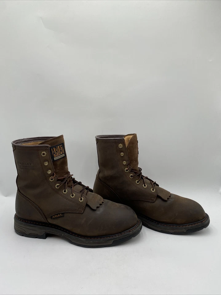 Ariat Men's 8" WorkHog Waterproof Work Boots Brown Size 11EE - Image 1 of 4