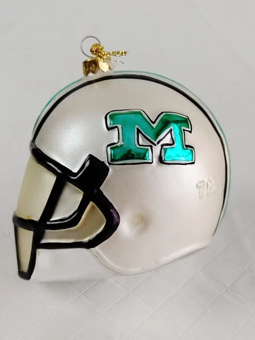 Marshall University Glass Helmet Shape Ornament #20231 Cover