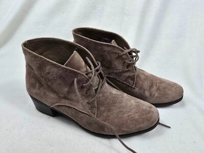 Botas de tornozelo femininas White Mountain camurça com cadarço chukka bege tamanho 10 - Imagem 1 de 4