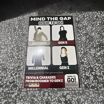 Mind The Gap Good To Go Trivia Charades Game Boomer GenX Millennial GenZ NEW - Image 1 of 4