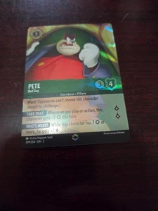 Lorcana Rise of the Floodborn Enchanted Pete Bad Guy card, Pack Fresh! - Picture 1 of 8