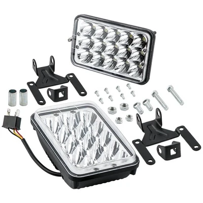 Faro LED de haz sellado 4x6 para Plymouth Barracuda H4652 carcasa negra 45W Foto 1 de 4