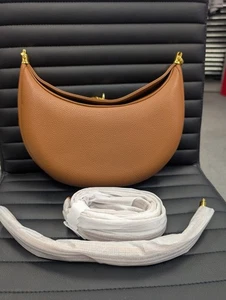 ARVALOLET Crescent Shaped Tan Women's Shoulder Bag Adjustable Strap New 11" (T2) - Picture 1 of 10