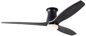 54" Modern Fan Arbor DC Bronze Ebony LED Hugger Fan with Remote - Picture 1 of 1