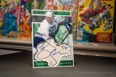 Tarjeta de corte de firma Brendan Shanahan Hartford Whalers Expansion Era *de gran tamaño - Foto 1 de 2