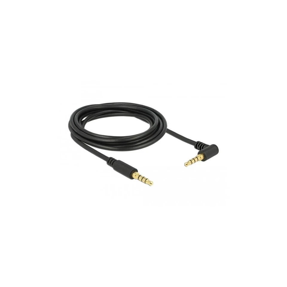 85616 - Klinkenkabel 3,5 mm 4 Pin Stecker > Stecker gewinkelt 3 m schwarz - Bild 1 von 1