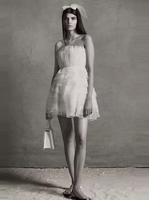 New Anthropologie BHLDN Huntington Dress White Short Wedding Bridal 14 - Image 1 of 4