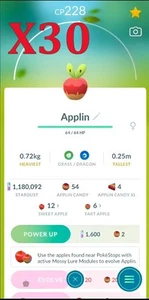 X30 Applin | new trade 20K Stardust | Pokemon Trade Go✨ - Picture 1 of 2