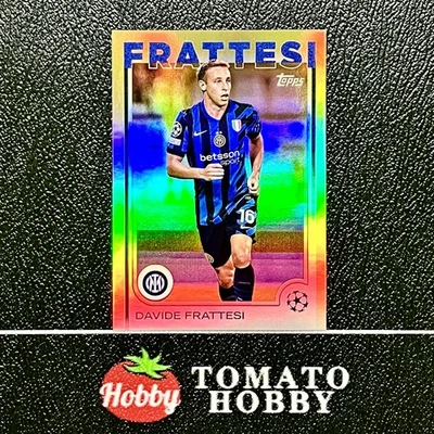 TOPPS UEFA CLUB COMPETITIONS 2024-25 DAVIDE FRATTESI /50 GOLD REFRACTOR - Image 1 of 2