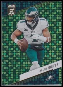2023 Panini Donruss Elite #44 Jalen Hurts Green Disco - Picture 1 of 2