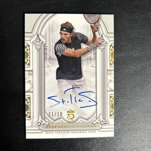 2024 Topps Royalty Tennis Stefanos Tsitsipas Gold Auto 1/10 On Card - Picture 1 of 2