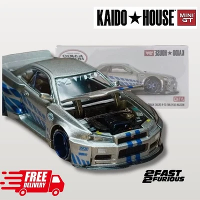Nissan Skyline GT-R R34 1/64 Diecast Kaido House x Mini GT Brian O’Connor F&F - Image 1 of 4