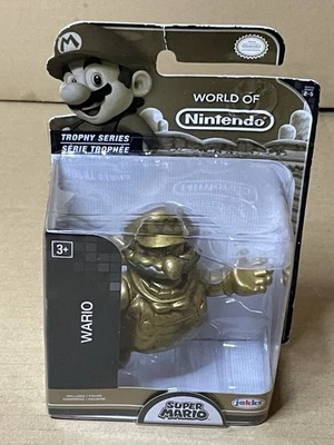 Jakks Pacific World of Nintendo Super Mario Trophy Series Wario Daño Foto 1 de 4