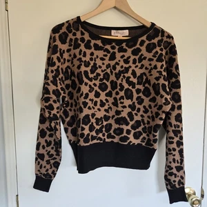 Philosophy Leopardenmuster Pullover - Schwarz und Braun XS Neu mit Etikett - Bild 1 von 8
