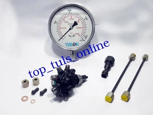 DELPHI FRANCE Spherical Common Fuel Rail with 2100 Bar High Pressure Gauge 6 INC - Picture 1 of 7