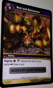 World of Warcraft Trading Card Game Rest and Relaxation Unscratched Loot - Picture 1 of 3