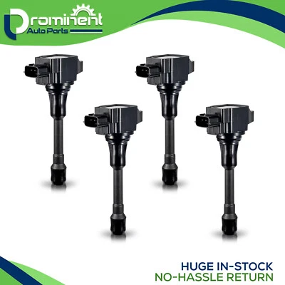 Paquete de 4 bobinas de encendido para Nissan Versa 2007-2011 1,8 L l4 compatible con UF549 Foto 1 de 4
