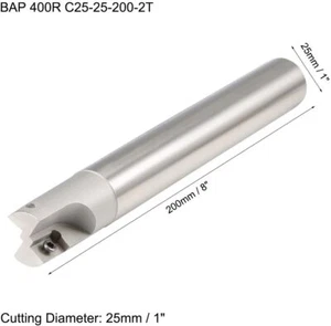 1× 400R C25-25-200 2Flute CNC Indexable End Mill Holder Tool,For APMT1604PDER  - Picture 1 of 5