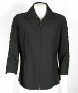 Juliana Collezione schwarz Stretch geschnürt Hose Jacke Anzug Gr. 6 & 8 - Bild 1 von 8