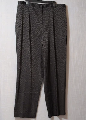 ¡Nuevo sin etiquetas! Pantalones Jones New York negros con estampado de animales cintura elástica para mujer 18W #H62-9 Foto 1 de 4