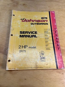 Johnson 1975 motor fueraborda 2 HP manual de servicio - Imagen 1 de 2