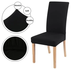 Dining Chair Seat Covers Slip Stretch Wedding Banquet Party Removable UK Seller - Picture 1 of 15