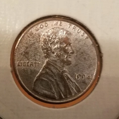1994 Lincoln Cent UNC Missing Copper Layer Cover