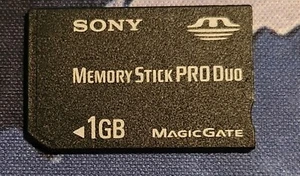 Genuine Sony Memory Stick Pro Duo 1GB MSX-M1GST - Picture 1 of 2