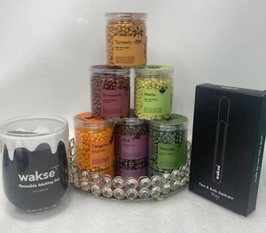 Wakse Botanicals At Home Wax Kit For Face & Body 6 Pack Collection NWT MSRP $135 - Picture 1 of 13