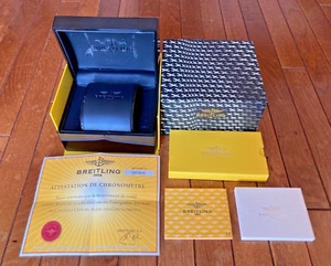 Breitling Empty watch Box Good condition with Manual & Warranty #T48 - Picture 1 of 14