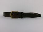 I.D.F. Bonded Leather Belt W/Bonze Square Buckle Size: 34" Middle Hole Cordovan