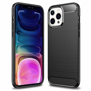 Funda de silicona antideslizante para móvil iPhone 13 Pro Max - Carbon Look - Imagen 1 de 7