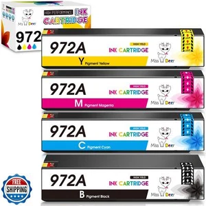 Cartuchos de tinta 972A, (dispositivo de actualización incluido) reemplazos compatibles con Miss Deer - Imagen 1 de 5