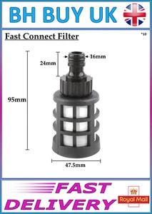 HOSE PIPE FAST CONNECT INLET STRAINER FILTER, PUMP, BARREL, GARDEN, CARAVAN (10) - Picture 1 of 2