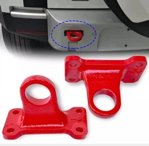 Lazo de remolque rojo Land Rover Defender 1 par de cubiertas Inc L663 2020+ 90 110 130 - Imagen 1 de 20
