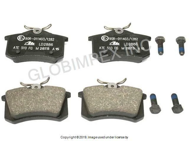 VOLKSWAGEN (2000-2010) Brake Pad Set REAR ATE CERAMIC + 1 YEAR WARRANTY - Image 1 of 1