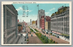 Central Parkway Cincinnati Ohio OH Postcard Kraemer Art 1931 - Imagen 1 de 2