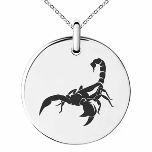 Edelstahl Skorpion Astrologie Sternzeichen Symbol Anhänger Halskette oder Schlüsselanhänger - Bild 1 von 25